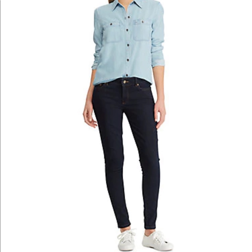 NWT Chaps dark wash skinny stretch jeans